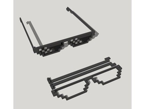 thug life lunettes des cadre vie 3d print model - Mito3D