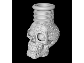 celtic skull e-cig bout d'égouttement driptip drip tip crâne humain le 3d print model - Mito3D