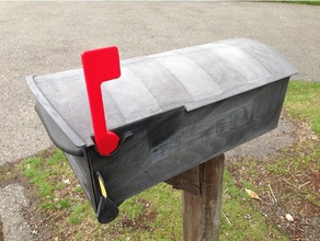 rubbermaid caixa de correio bandeira do agregado familiar 3d print model - Mito3D