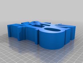 meine angepasste variable Wort Skulptur Skulpturen kundengebundene 3d print model - Mito3D