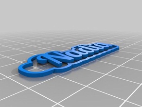 nadia 2 Schlüsselanhänger kundengebundene 3d print model - Mito3D