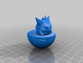 gengar coming out pokeball randomcyllinder 3d printing 3d print model - Mito3D