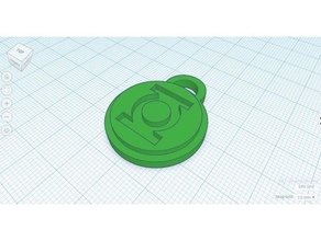 lanterna verde chaveiro invertido chaveiros 3d print model - Mito3D