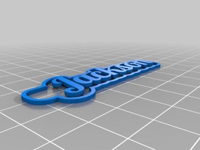 jackson 2 keychains customized 3d print model - Mito3D
