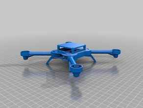 my customized foldable nano quadcopter fnq220 parametric openscad vehicles 3d print model - Mito3D
