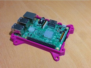 remixed raspberry pi-3-Gehäuse vesa - korrigiert, die schraublöcher Elektronik pi-3 pi der Fall pi-Fall Gehäuse raspi 3 3d print model - Mito3D