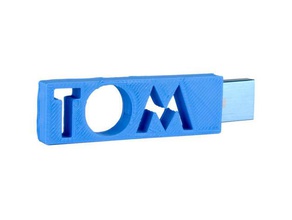 tom personalised usb case electronics customizable flash drive keychain personalized 3d print model - Mito3D