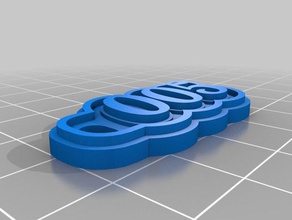 005 keychains customized 3d print model - Mito3D