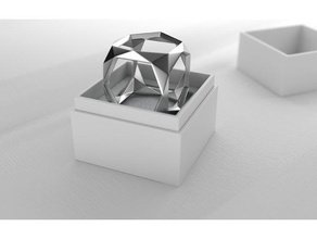 cubic ring jewelry 3d printer printing diy fashion wedding 3d print model - Mito3D