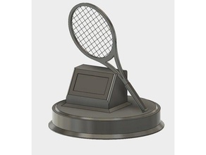 tenis kupa değiştirilebilir plakalar heykeller heykel 3d print model - Mito3D