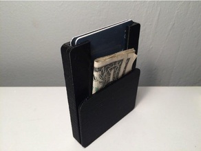 la tarjeta de crédito cartera + clip dinero La impresión en 3d 3d print model - Mito3D