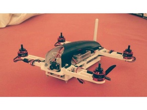 200 mm h-quad r c veículos 250 quadcopter drone drones quadro de corrida 3d print model - Mito3D