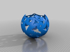 pattern1 la proyección estereográfica matemáticas art personalizado 3d print model - Mito3D