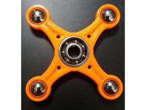 spinner 4 ball bearings toys & games fidget hand 3d print model - Mito3D