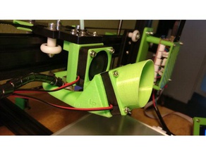 anet a2 - e3d-v6 adapter incl 40mm fanduct & remixed filament cooler 3d printer parts e3d v6 fan duct 3d print model - Mito3D