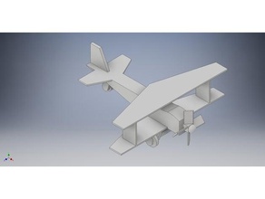 semplice bi-plane i veicoli 3d print model - Mito3D