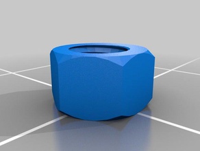 m3x5 - tuerca hexagonal partes personalizado 3d print model - Mito3D