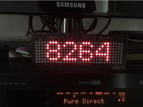 cas simple max7219 écran à matrice de points l'électronique le boîtier 3d print model - Mito3D