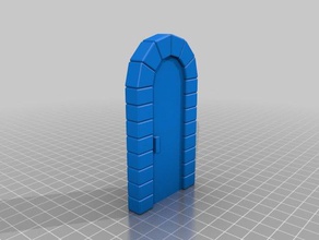 my customized stone door buildings & structures 3d print model - Mito3D