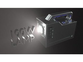 100w conduziu a lanterna elétrica de saída voz gadgets eletrônica alta corrente gama potência diodo emissor luz led lipo fóton taschenlampe 3d print model - Mito3D