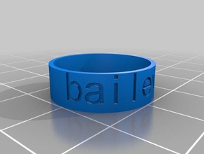 bailey les anneaux personnalisé 3d print model - Mito3D