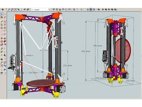 foldy - plegable delta de la impresora Las impresoras 3d pieghevole 3d print model - Mito3D