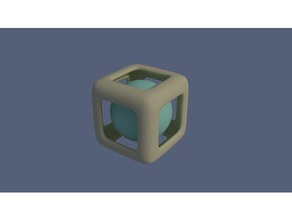 impossible sphère à l'intérieur du cube jouets mécaniques blender de puzzle 3d print model - Mito3D