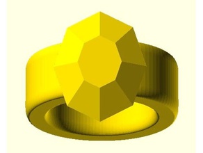 bambino anello di diamanti anelli 3d print model - Mito3D