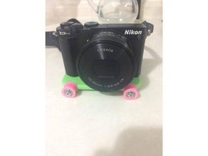 ruota dispositivo di scorrimento della fotocamera la montaggio videocamera kamera nikon con attacco video ruote 3d print model - Mito3D