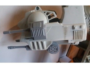 star wars at-at chin cannon 3d printing walker canon gun part science fiction scifi space spaceship spare starwars 3d print model - Mito3D