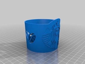 starbucks coffee sleeve 3d print model - Mito3D