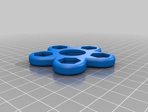 5 side 3 8 hex nut fidget spinner mechanical toys customized 3d print model - Mito3D