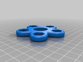 Lado 5 3 8 tuerca hexagonal fidget spinner pegamento surcos juguetes mecánicos personalizado 3d print model - Mito3D