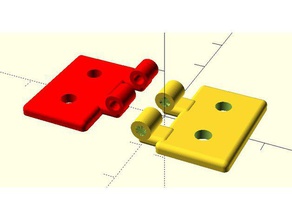 simple door hinge 234 degree move diy 3d print model - Mito3D