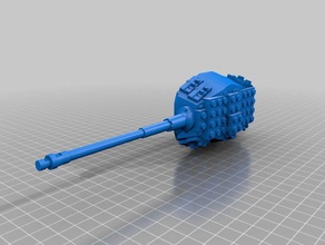 lego tiger 2 taret tank 3d print model - Mito3D