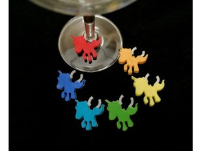 unicorn glass marker decor 3d print model - Mito3D