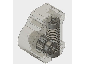 small worm gearbox engineering 3d print model - Mito3D