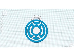 blue lantern keychain keychains 3d print model - Mito3D