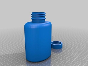 oval tapa de la botella los contenedores personalizado 3d print model - Mito3D