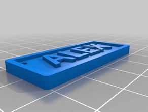my customized name tag customizer alex signs & logos 3d print model - Mito3D