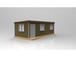 container house model ho scale toy & game accessories 3d printing building diorama 3d print model - Mito3D