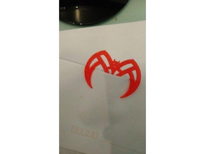 pipistrello a forma di graffetta office bat clip magnete del frigorifero titolare carta tromboni 3d print model - Mito3D