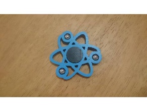 átomo fidget mão giratório mecânico de brinquedos 3d print model - Mito3D