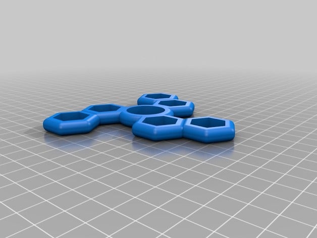 tuerca hexagonal spinner juguetes mecánicos m10 3D print model - Mito3D