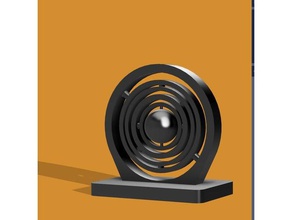 offset globe spinner interaktive Kunst offset-spinner 3d print model - Mito3D