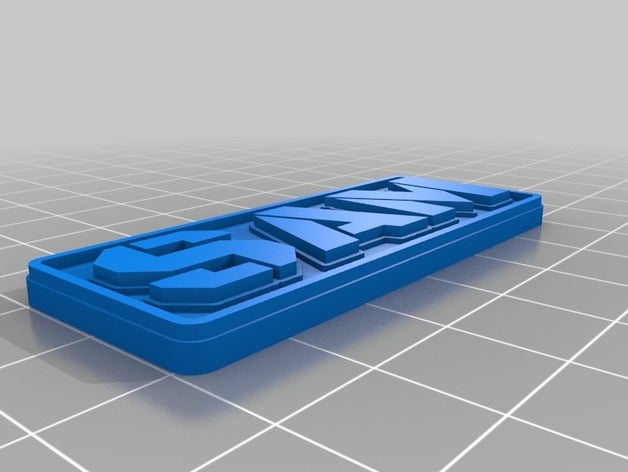 my customized multiline tag keychain sam keychains 3D print model - Mito3D