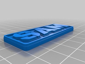 il mio personalizzato multiline tag portachiavi sam i su misura 3d print model - Mito3D
