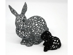 de voronoi lièvre les mathématiques l'art bunny pâques lapin 3d print model - Mito3D