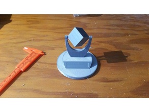 20mm cube display stand 3d printing tests 3d print model - Mito3D
