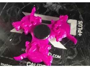 cat fidget spinner 3d printing fun toy 3d print model - Mito3D